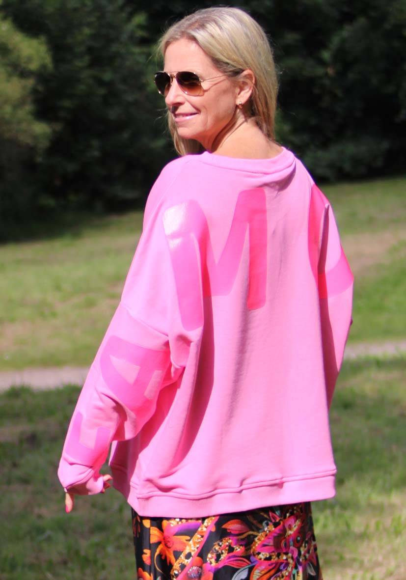 Miss Goodlife Roundneck Famous Heartface Strass – rose Valentinstagsangebot