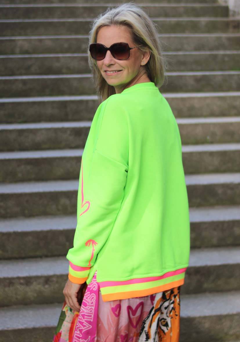 Miss Goodlife V-Neck Smile Ibiza – neongreen Begrenzte Freigabe