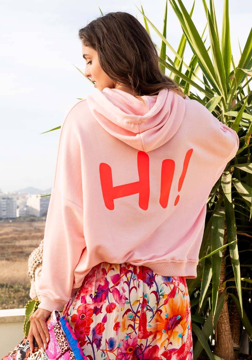 Miss Goodlife Hoodie Hi! Hi! – rose/neonpink Fabrikladen