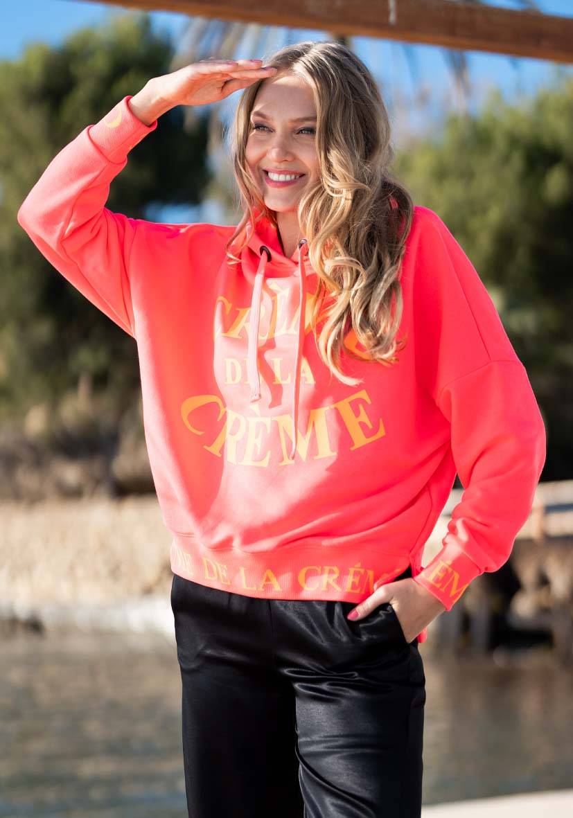 Miss Goodlife Hoodie Crème de la Crème – neonpink/neonorange Black Friday Preise
