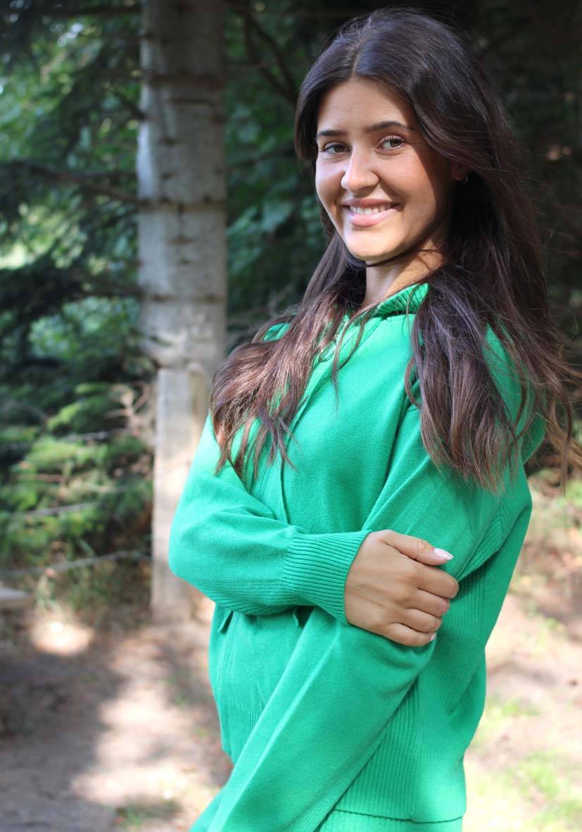 Miss Goodlife Cardigan Knitted Zipper – green Großer Ausverkauf