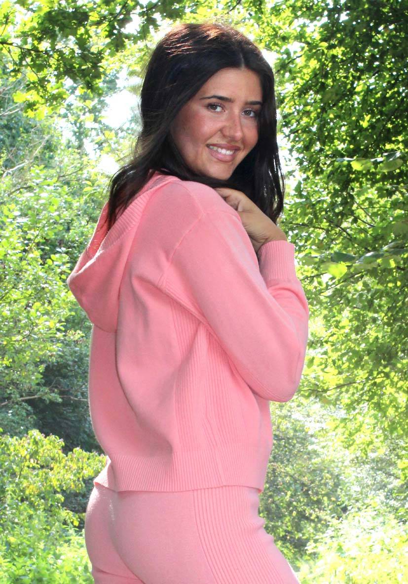 Miss Goodlife Cardigan Knitted Zipper – peach Flash Sale