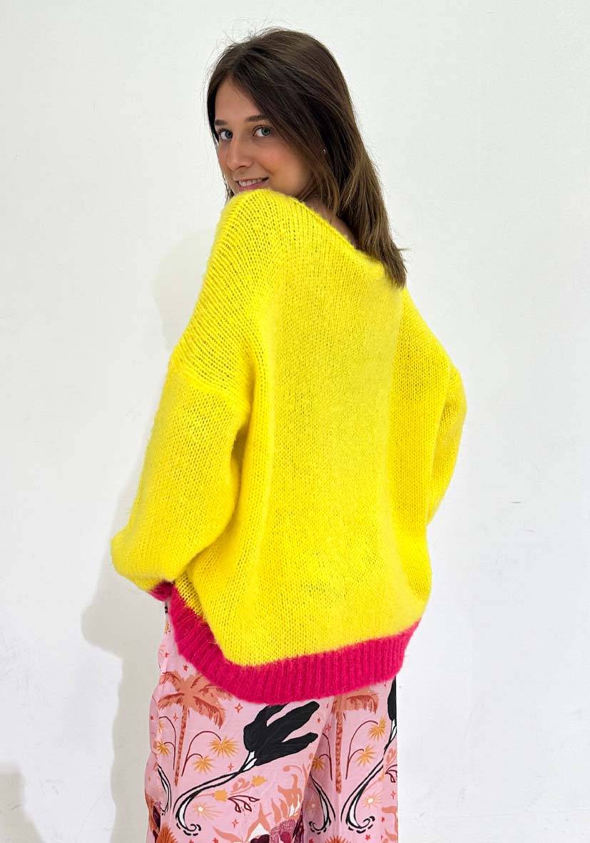 Miss Goodlife Pullover Heart – yellow Große Rabatte