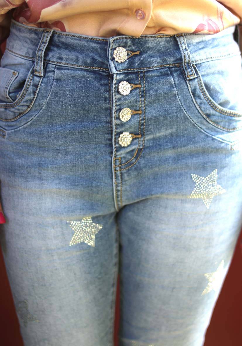 Miss Goodlife Jeans Silver Stone Stars Zeitbegrenzte Promotion