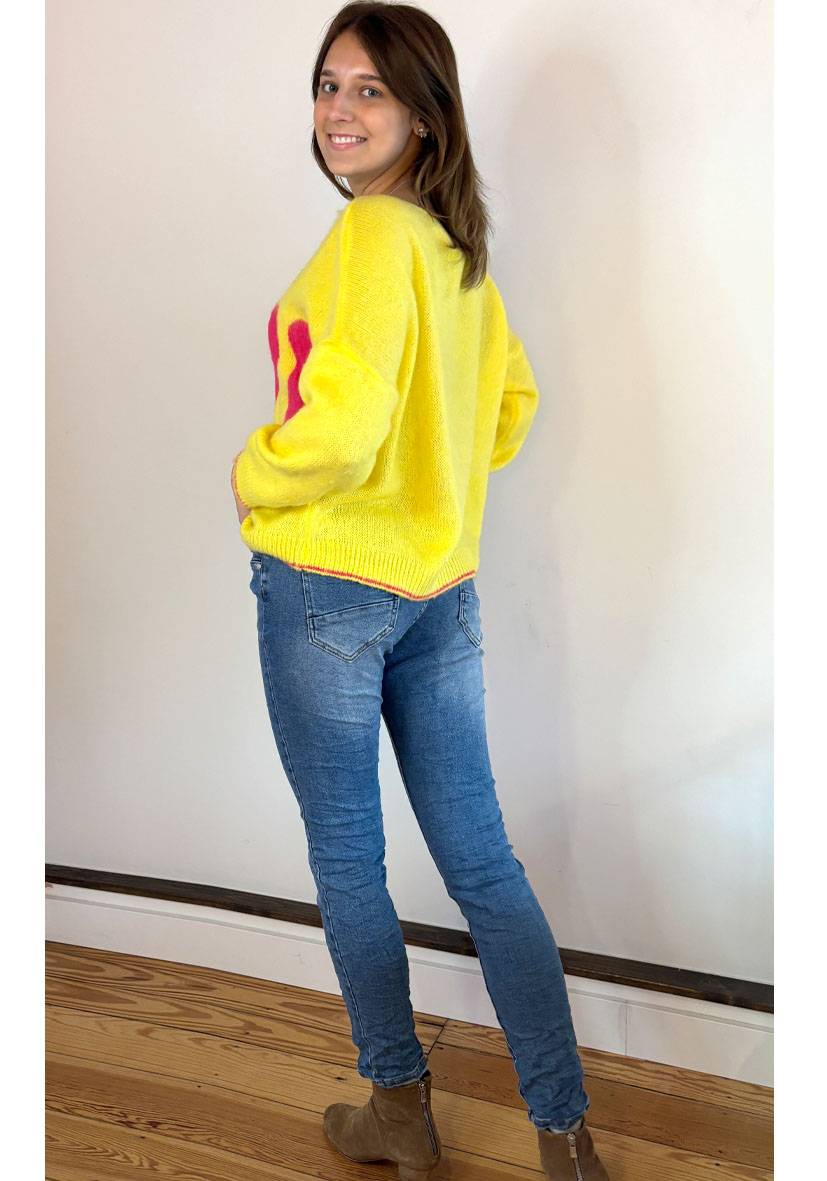 Miss Goodlife Star Jeans Heart Button – blue Bis zu 65% Rabatt