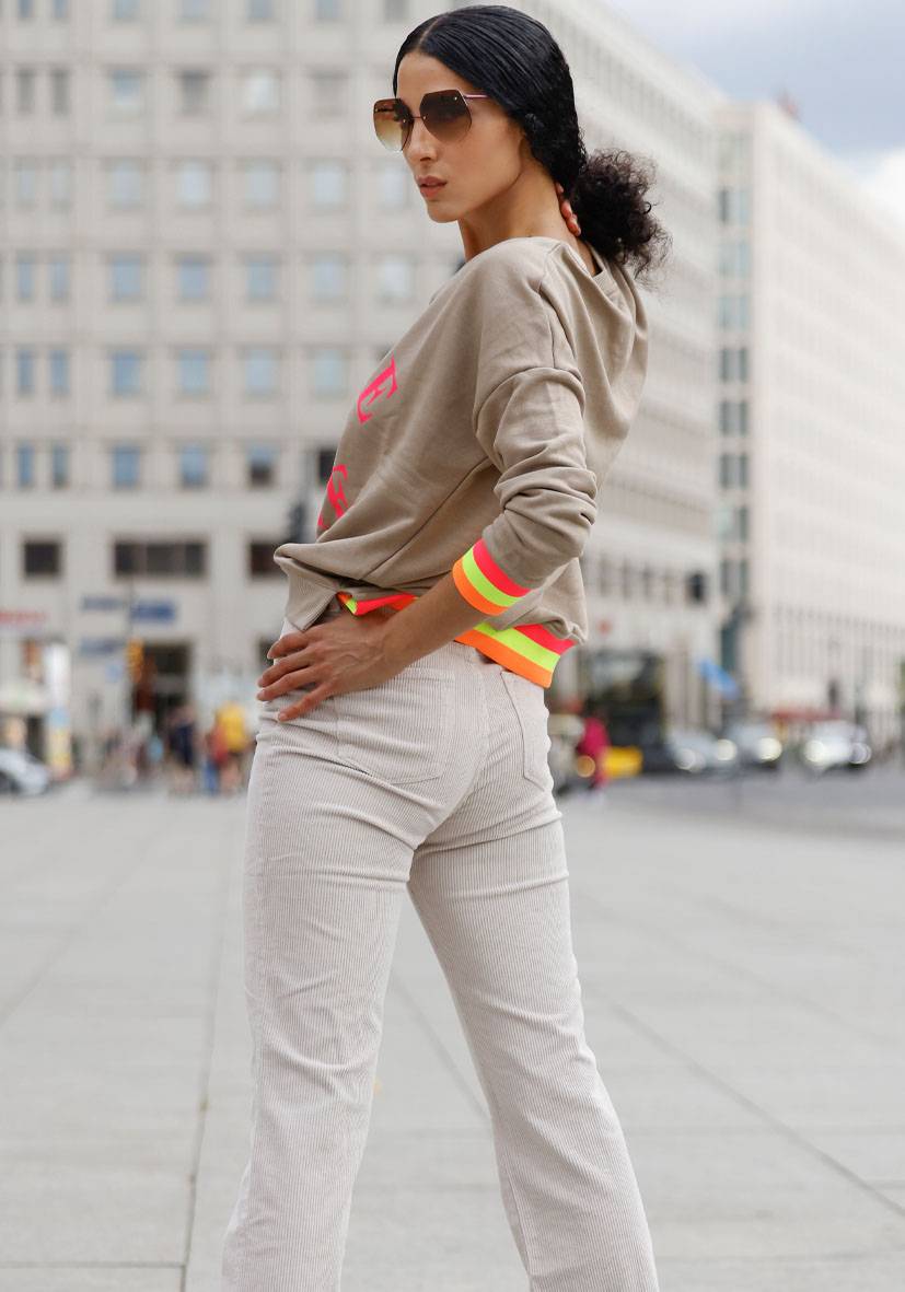 Miss Goodlife 5-Pocket-Cordhose – creme Kostenloser Versand international