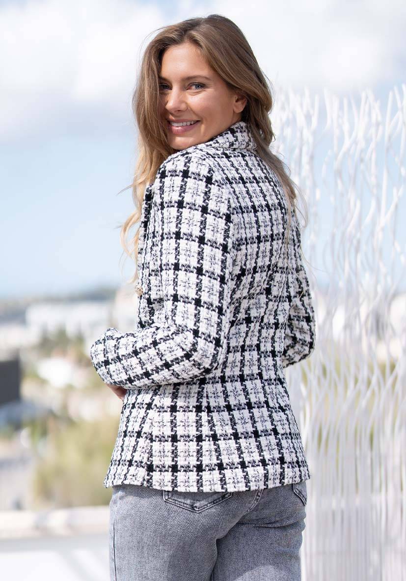 Miss Goodlife Blazer Tweed – black 50% Rabatt für begrenzte Zeit