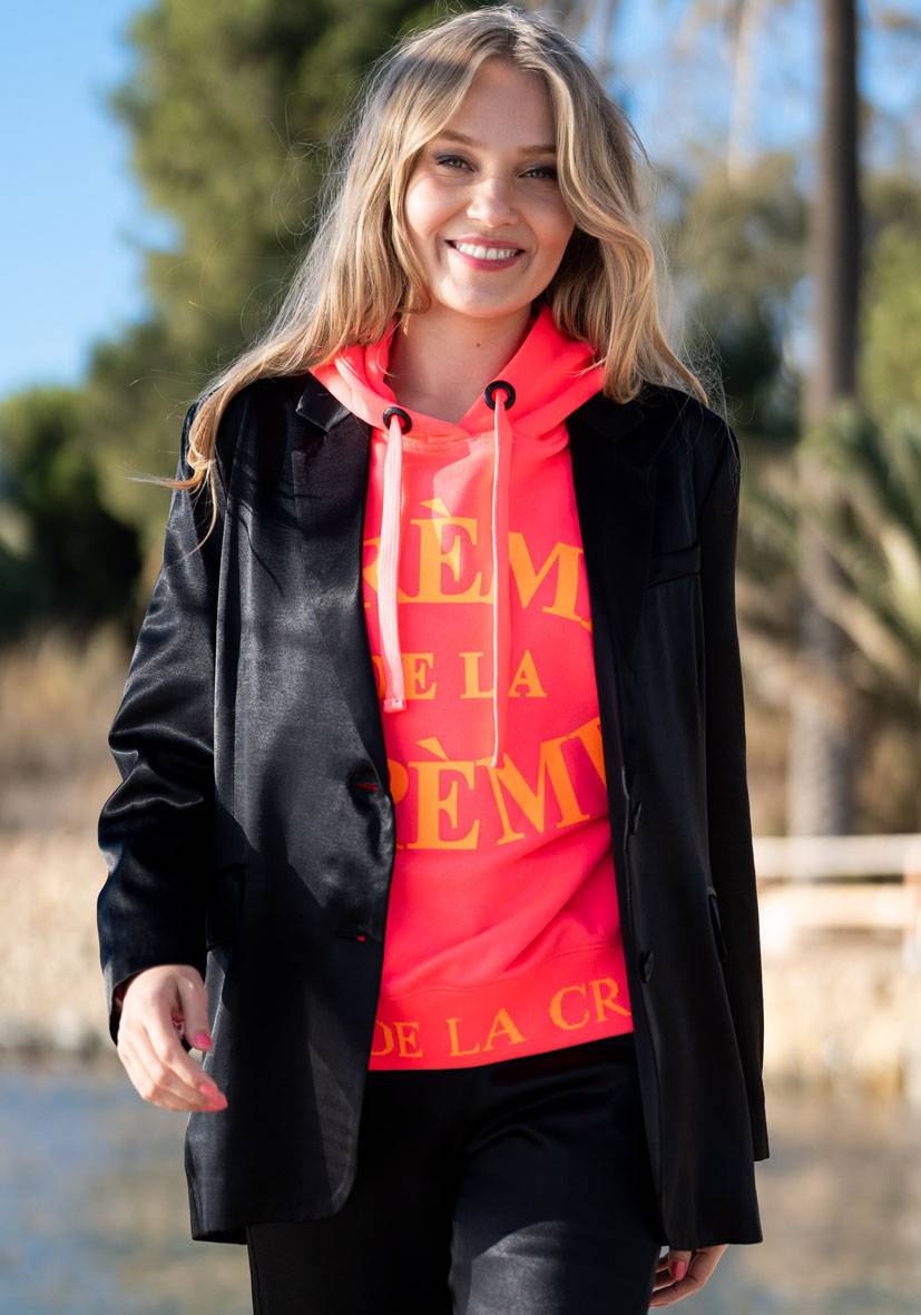 Miss Goodlife Blazer Satin – black Auslauf