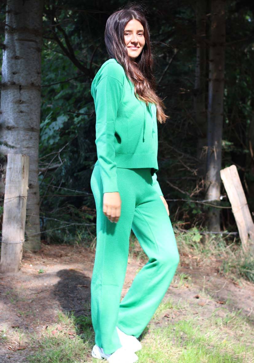 Miss Goodlife Pants Knitted Culotte – green Exklusivangebot