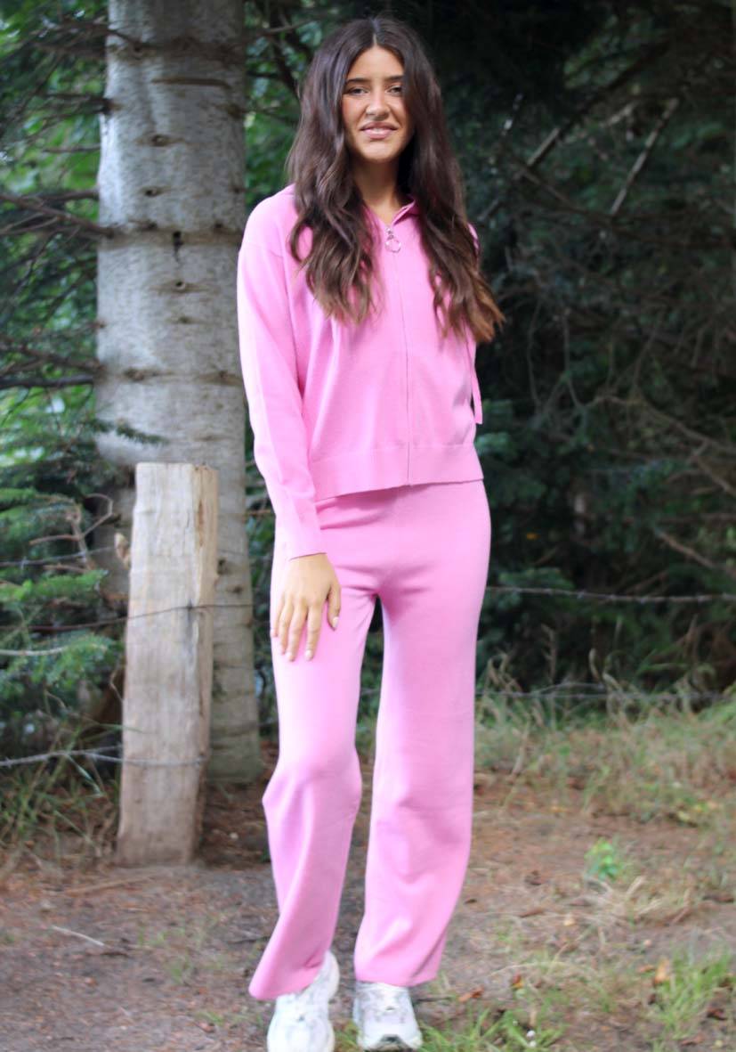 Miss Goodlife Pants Knitted Culotte – pink Saisonschlussverkauf