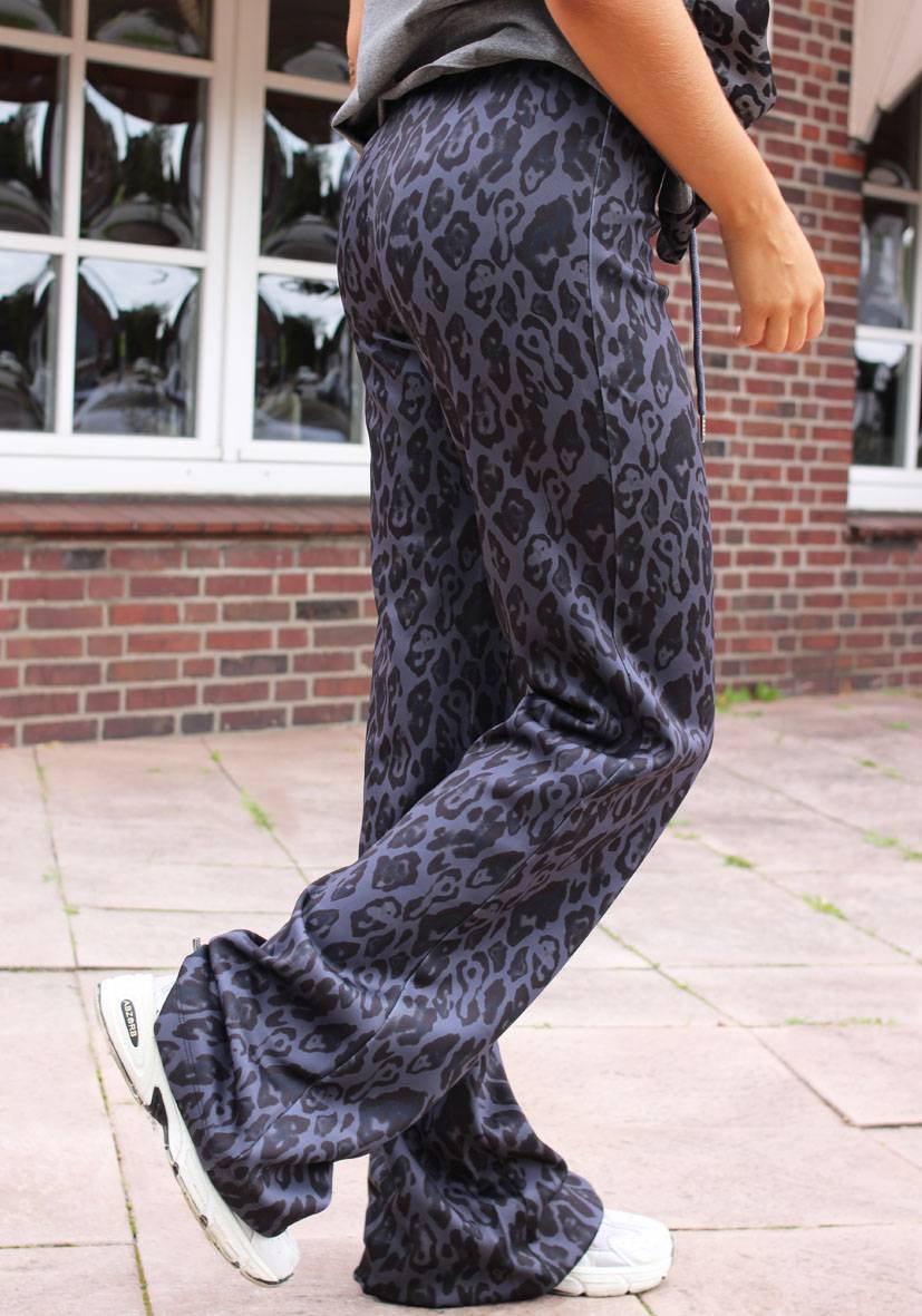 Miss Goodlife Wide Leg Pants Leo – anthracite Valentinstagsangebot