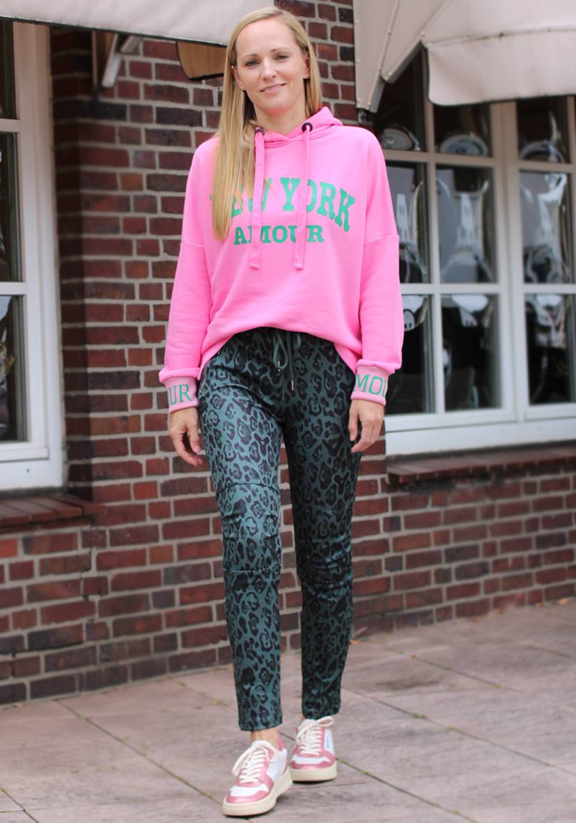 Miss Goodlife Jog-Pants Fancy Leo – green