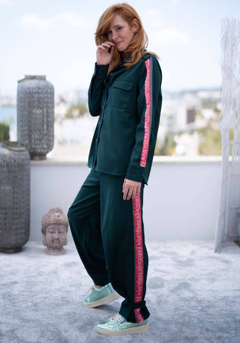 Miss Goodlife Pants Border Love – green Riesige Ersparnisse