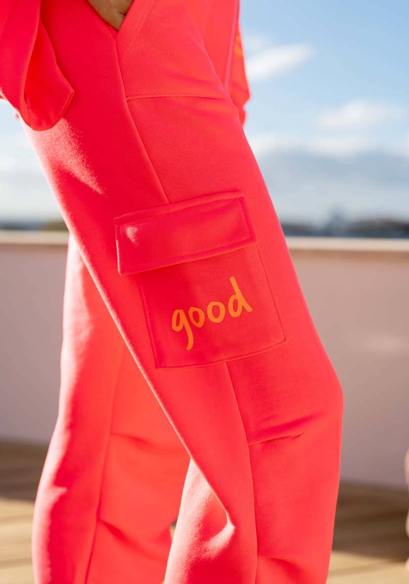 Miss Goodlife Pants Goodlife Heartface – neonpink/neonorange Nur noch ein Tag übrig