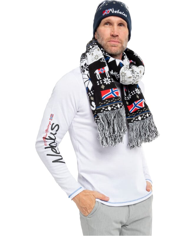 Nebulus Norweger Strick-Schal, riesig, BIGGEST Outlet