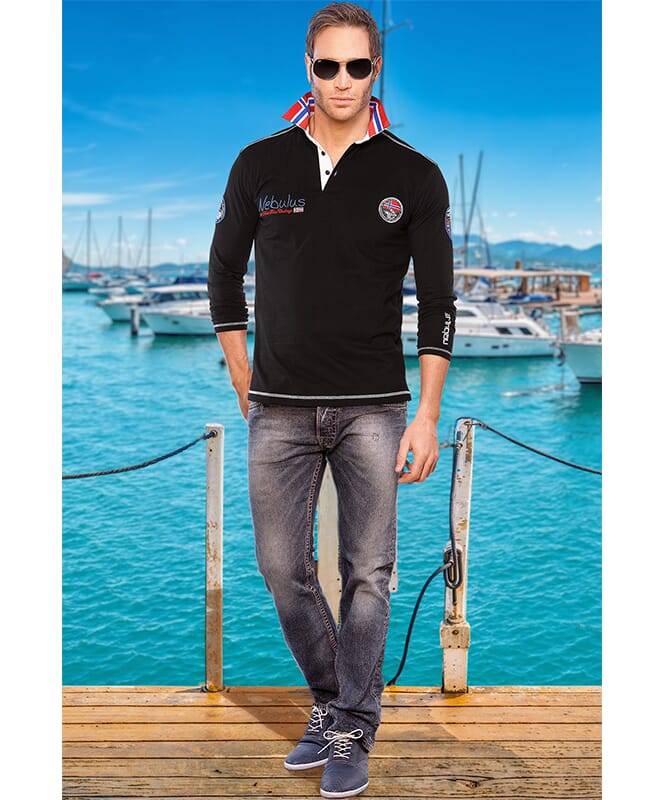 Nebulus Poloshirt langarm BENTY Herren Online