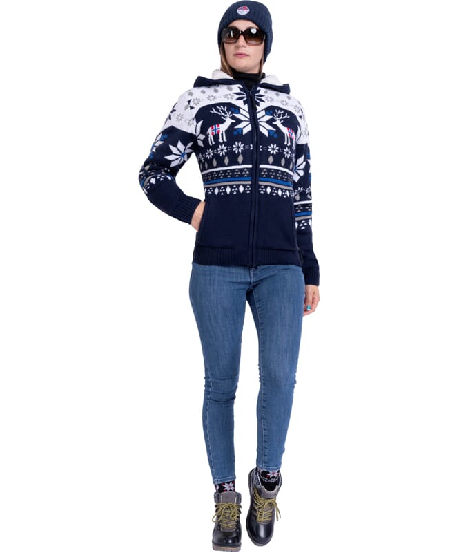 Nebulus Norweger Jacke Hoody mit Teddyfell NORON Damen Exklusive Angebote