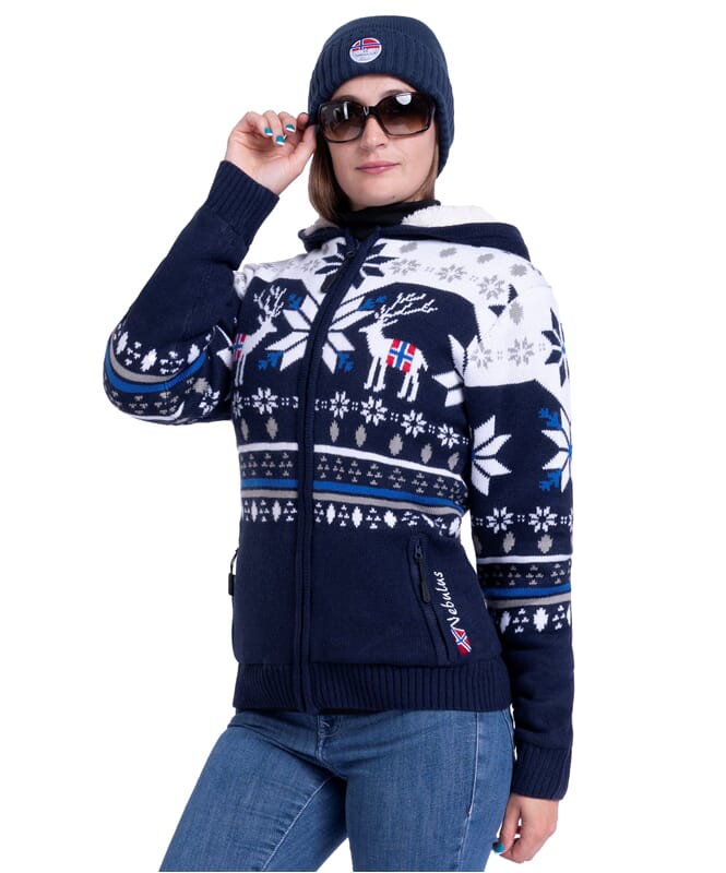 Nebulus Norweger Jacke Hoody mit Teddyfell NORON Damen Exklusive Angebote