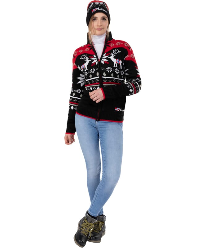 Nebulus Norweger Strickjacke mit Teddyfell SVERRE Damen JETZT KAUFEN