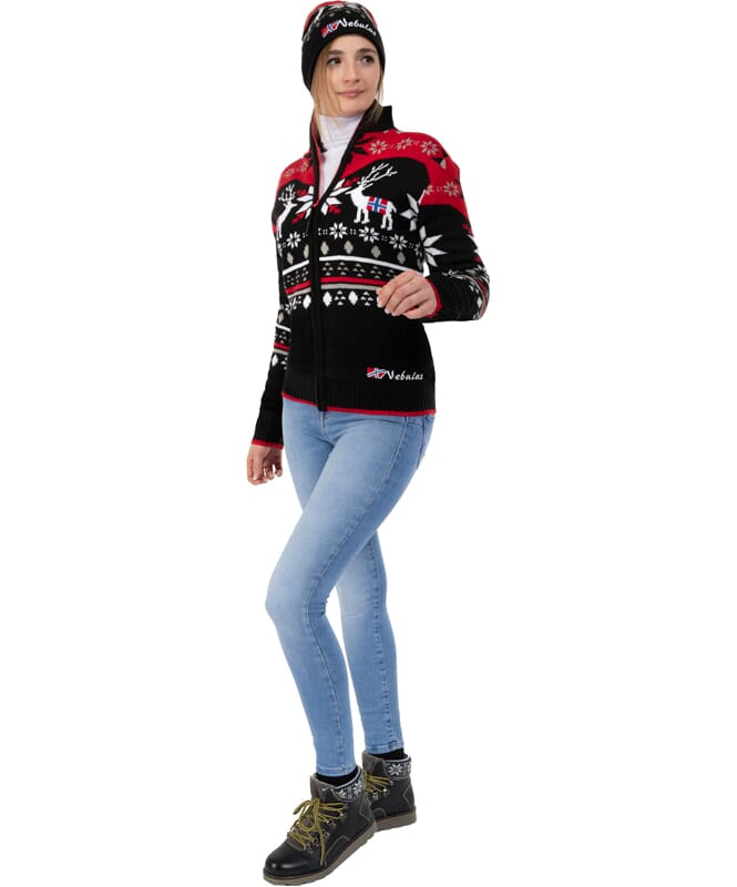 Nebulus Norweger Strickjacke mit Teddyfell SVERRE Damen JETZT KAUFEN
