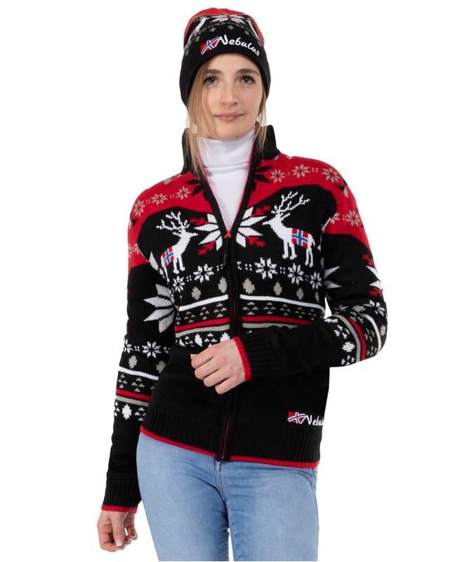 Nebulus Norweger Strickjacke mit Teddyfell SVERRE Damen JETZT KAUFEN