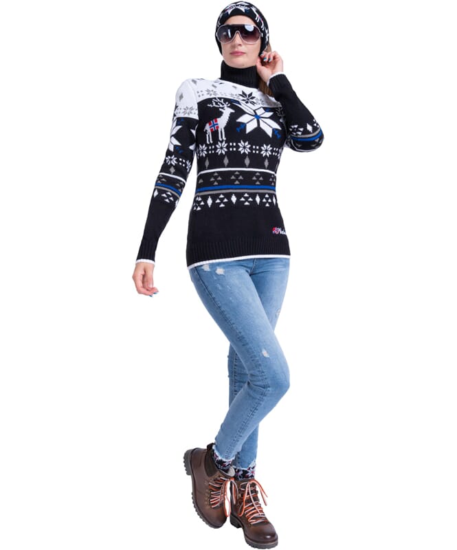 Nebulus Norweger Strickpullover STAG Damen Sonderangebot