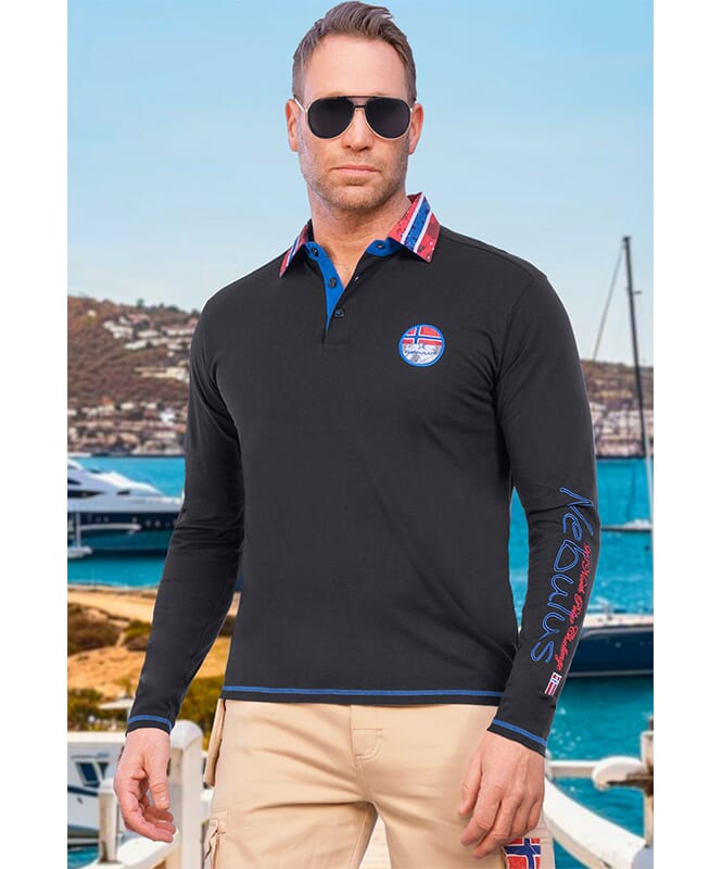 Nebulus Langarm Polo SECOND Herren Neueste Mode