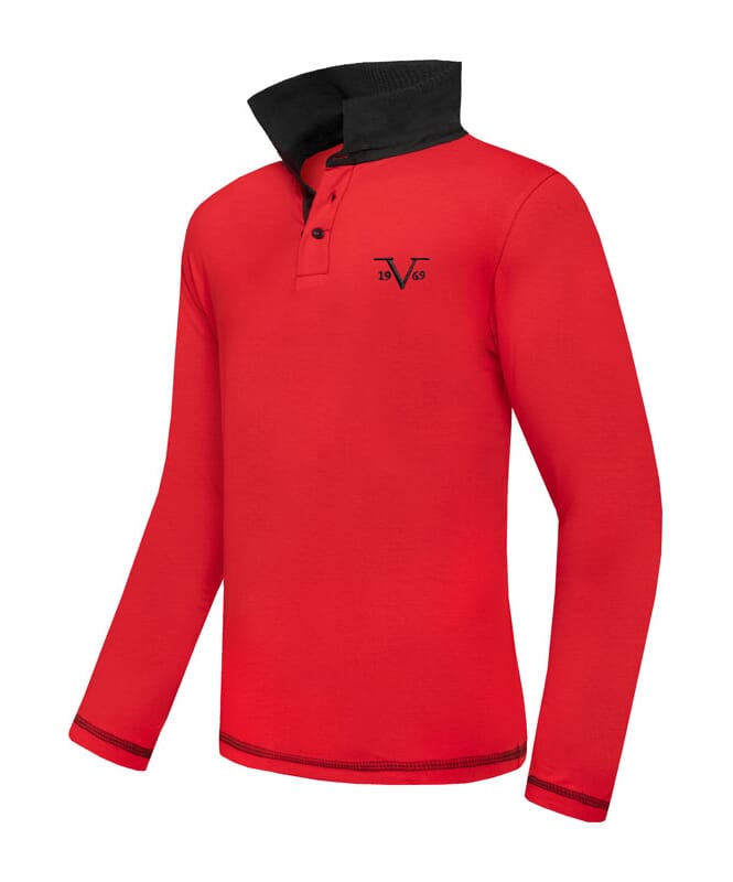 Nebulus 19V69 Langarm Poloshirt Herren Sonderangebot