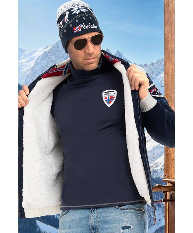 Nebulus Norweger Strickjacke mit Teddyfell CANADIAN Herren Große Rabatte