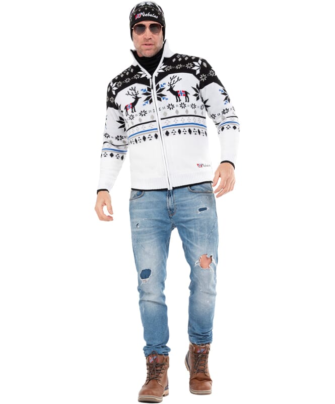 Nebulus Norweger Strickjacke mit Teddyfell SVERRE Herren Saisonale Angebote