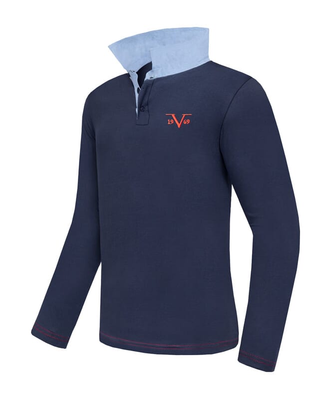 Nebulus 19V69 Langarm Poloshirt Herren Zeitbegrenzte Promotion