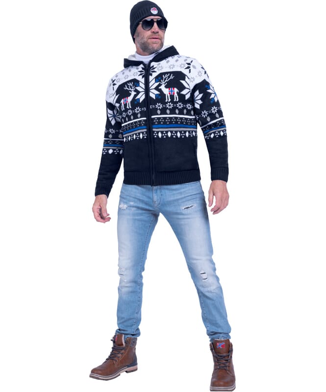Nebulus Norweger Jacke Hoody mit Teddyfell NORON Herren Sonderangebot der Fabrik
