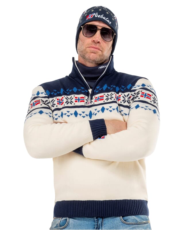 Nebulus Norweger Strickpulli mit Teddyfell STEEN Herren Verkauf
