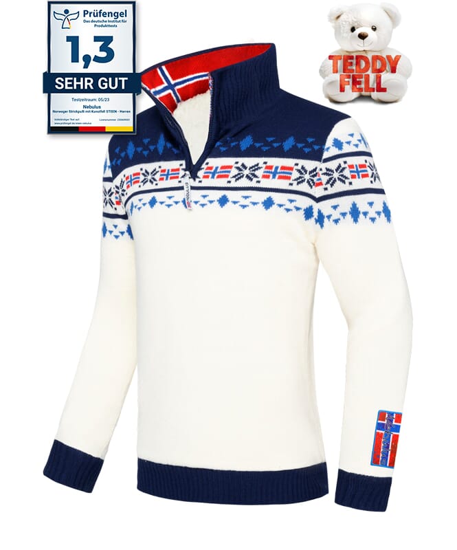 Nebulus Norweger Strickpulli mit Teddyfell STEEN Herren Verkauf