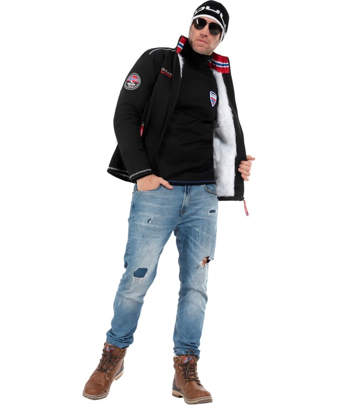 Nebulus Winter-Softshelljacke Teddyfell STYLER FUR Herren im Angebot