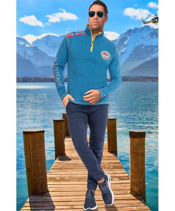 Nebulus Fleecepullover FLAGSTER Herren Tägliche Deals