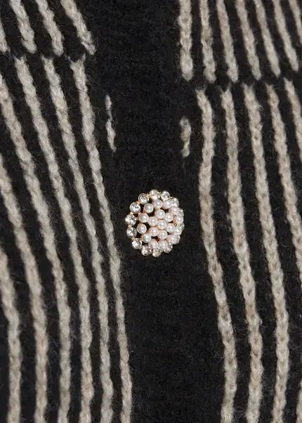 Nicowa Striped Cardigan SINOWA in BLACKarticle number NC8A22102019E-002 Lagerräumung