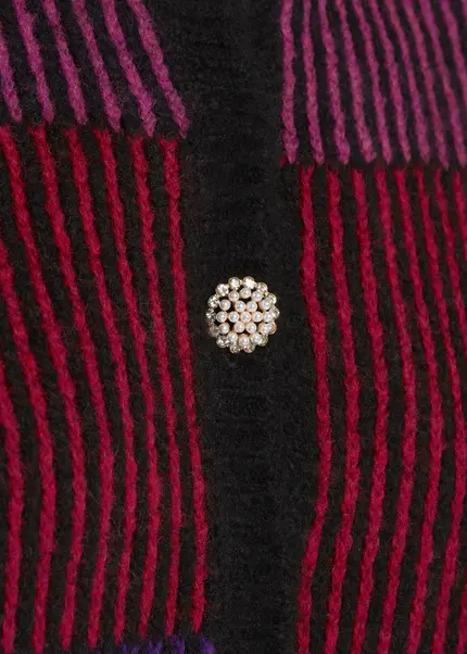 Nicowa Striped Cardigan SINOWA in BLACK MULTICOLORarticle number NC8A22101019E-002 Heißer Verkauf