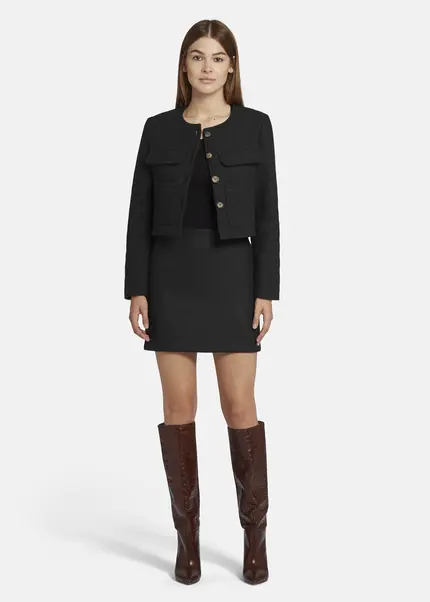 Nicowa Wool Mini Skirt - LANINO in ANTHRACITEarticle number NC9A24016038E-007 Zeitlich begrenztes Angebot