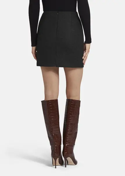 Nicowa Wool Mini Skirt - LANINO in ANTHRACITEarticle number NC9A24016038E-007 Zeitlich begrenztes Angebot