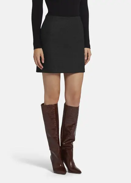 Nicowa Wool Mini Skirt - LANINO in ANTHRACITEarticle number NC9A24016038E-007 Zeitlich begrenztes Angebot