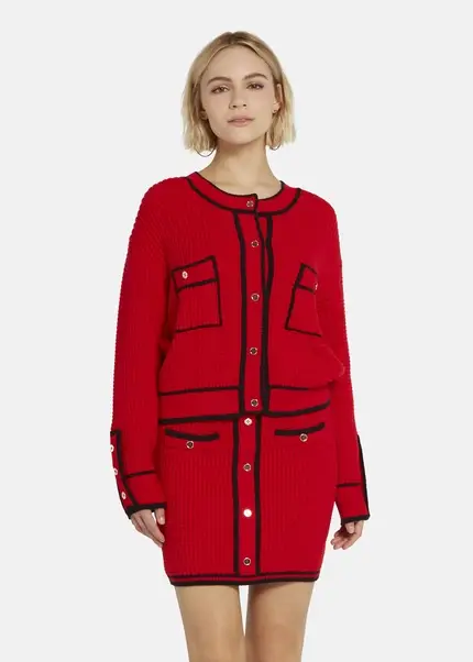 Nicowa Oversized cardigan - IDOWIA in REDarticle number NC8A22104014E-014 Exklusive Angebote