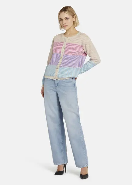 Nicowa Striped Cardigan SINOWA in CREAM MULTICOLORarticle number NC8A22101012E-072 Blitzangebot