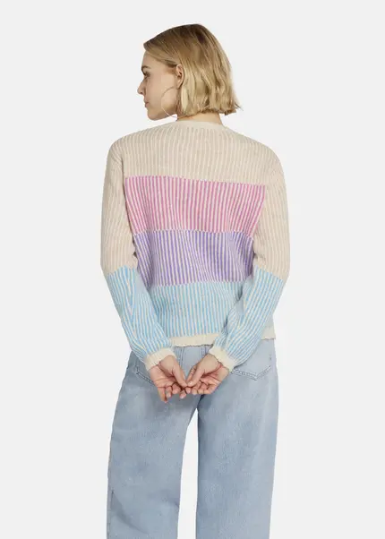 Nicowa Striped Cardigan SINOWA in CREAM MULTICOLORarticle number NC8A22101012E-072 Blitzangebot