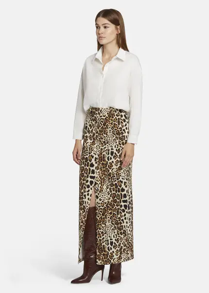 Nicowa Leo twill skirt TRENALA in BLACK LEOarticle number NC9A22401017E-151 Bestseller