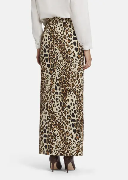 Nicowa Leo twill skirt TRENALA in BLACK LEOarticle number NC9A22401017E-151 Bestseller