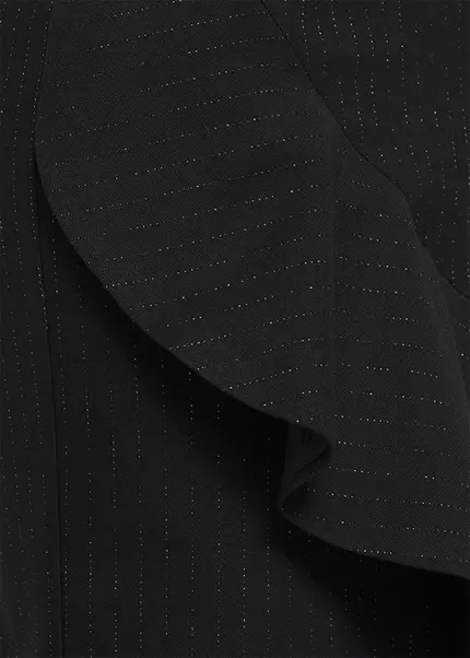 Nicowa Pinstripe twill flounce Skirt - LOWIANA in BLACK PINSTRIPEarticle number NC9A24005019E-002 Räumungsverkauf