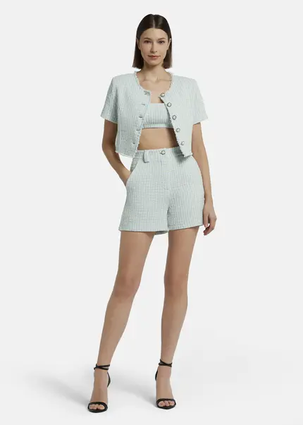 Nicowa Casual Bouclé shorts - PALOWI in LIGHT BLUEarticle number NC9A12604025E-025 Sonderangebote