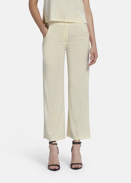 Nicowa Loose trousers made of lamé velvet RIMBIO in OFFWHITE LAMÉarticle number NC8A22508021E-072 Tiefpreis