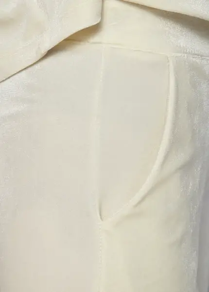 Nicowa Loose trousers made of lamé velvet RIMBIO in OFFWHITE LAMÉarticle number NC8A22508021E-072 Tiefpreis